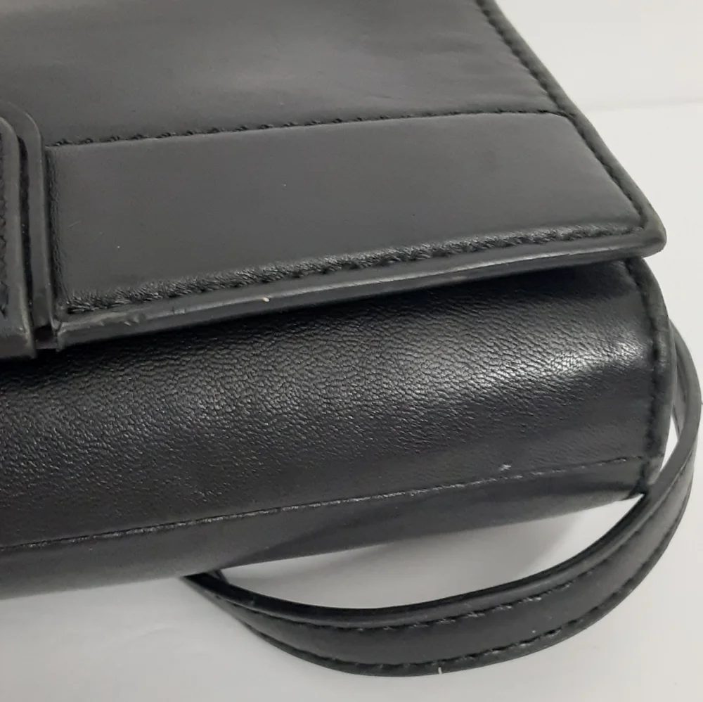 Kate Spade black leather crossbody bag